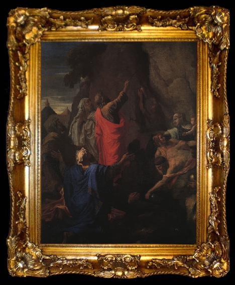 framed  Nicolas Poussin Moses Bringing Forth Water from the Rock, ta009-2